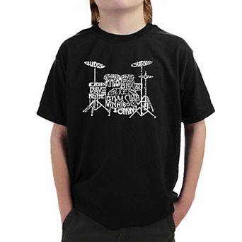 Drums - Boy's Word Art T-shirt