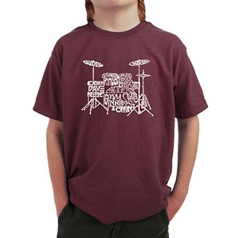 Drums - Boy's Word Art T-shirt