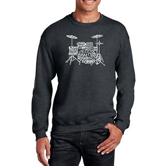 Drums - Men's Word Art Crewneck Sweatshirt