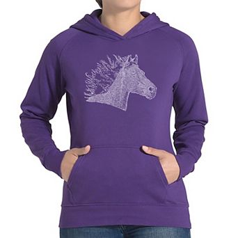 Horse Mane - Women's Word Art Hooded Sweatshirt