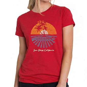 Cities In San Diego - Women's Premium Blend Word Art T-shirt