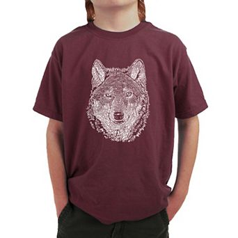 Wolf - Boy's Word Art T-shirt