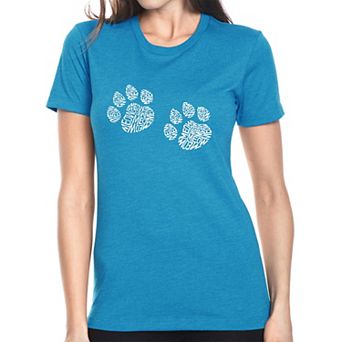 Meow Cat Prints - Women's Premium Blend Word Art T-shirt