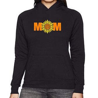Mom Sunflower - Women's Word Art Hooded Sweatshirt