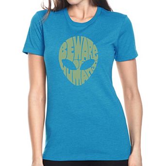 Beware of Humans - Women's Premium Blend Word Art T-shirt