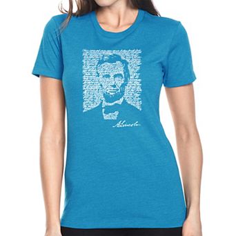Abraham Lincoln - Gettysburg Address - Womens Premium Blend Word Art T-Shirt