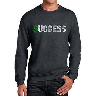 Success - Mens Word Art Crewneck Sweatshirt