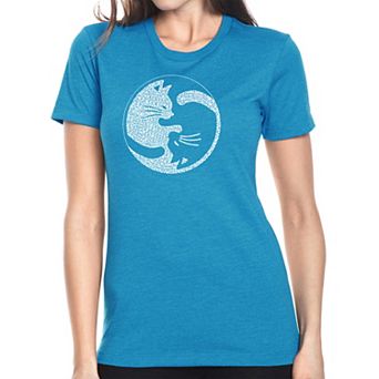 Yin Yang Cat - Women's Premium Blend Word Art T-shirt