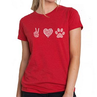 Peace Love Dogs - Women's Premium Blend Word Art T-shirt