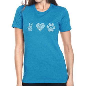 Peace Love Dogs - Women's Premium Blend Word Art T-shirt