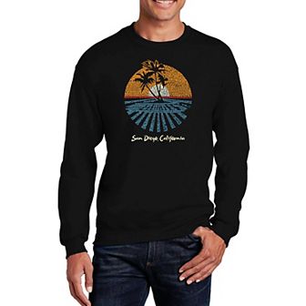 Cities In San Diego - Mens Word Art Crewneck Sweatshirt