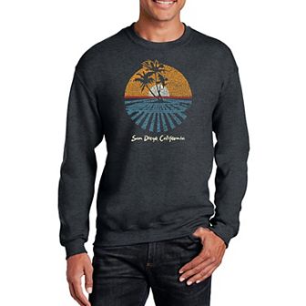 Cities In San Diego - Mens Word Art Crewneck Sweatshirt