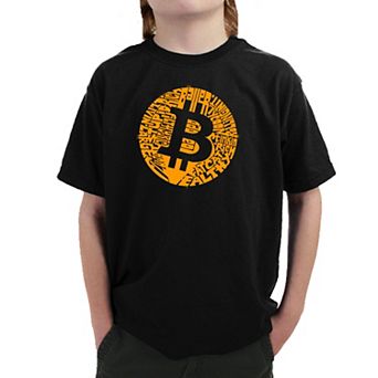 Bitcoin - Boy's Word Art T-shirt