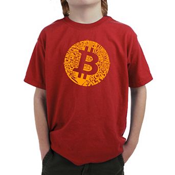 Bitcoin - Boy's Word Art T-shirt