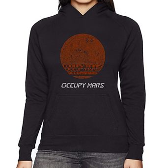 Occupy Mars - Women's Word Art Hooded Sweatshirt
