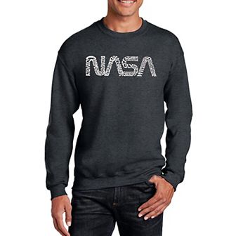 Worm Nasa - Men's Word Art Crewneck Sweatshirt