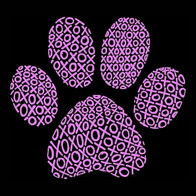XOXO Dog Paw - Women's Word Art Hooded Sweatshirt