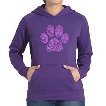 XOXO Dog Paw - Women's Word Art Hooded Sweatshirt