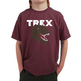 T-Rex Head - Boy's Word Art T-shirt