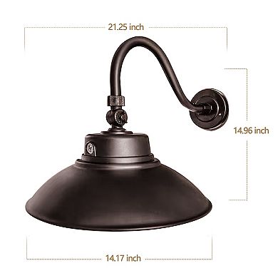 42W Brown LED Gooseneck Barn Light 4200LM 5000K