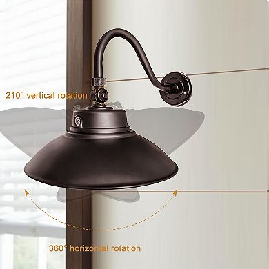 42W Brown LED Gooseneck Barn Light 4200LM 5000K