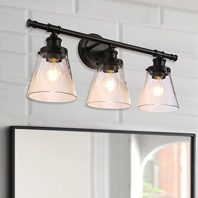 3-Light Black Modern/Contemporary Vanity Light