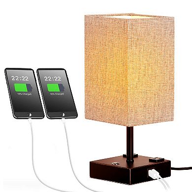 Touch Table Lamp with 2 USB Charging Ports