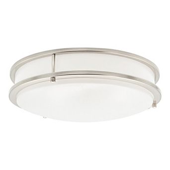 14" 2-R LED Flush Mount, Brushed Nickel, 20W,5CCT,DOB Deisgn