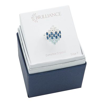 Brilliance Blue Tonal Crystal Marquise Ring