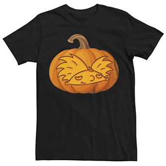 Men's Hey Arnold Head Carved Pumpkin Graphic Tee