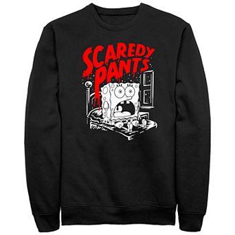 Men's SpongeBob ScaredyPants Poster Graphic Fleece