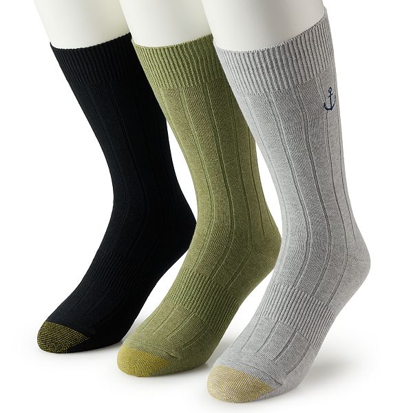 Men's GOLDTOE® 3-Pack Hampton Crew Sock Set