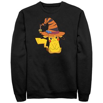 Men's Pokemon Pikachu Wearing Witch Hat Graphic Fleece