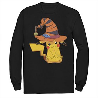 Men's Pokemon Pikachu Wearing Witch Hat Graphic Tee