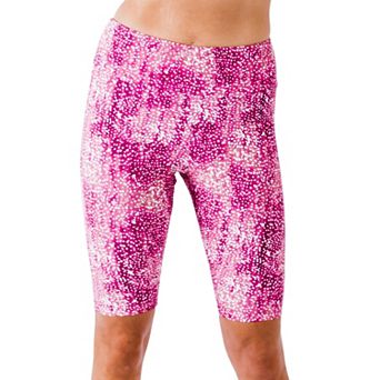 Women's High Waisted Long Bike Swim Shorts