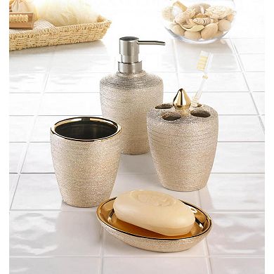 Golden Shimmer Porcelain Bath Set