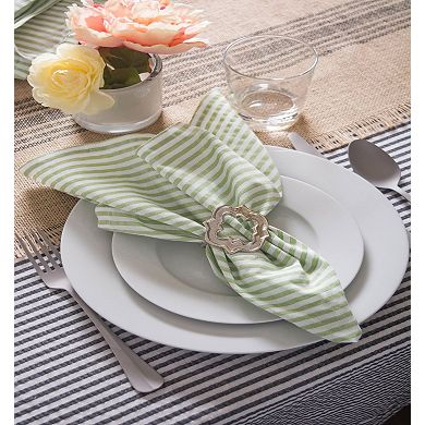 Stone Gray Striped Seersucker Tablecloth - 60 x 104 inches