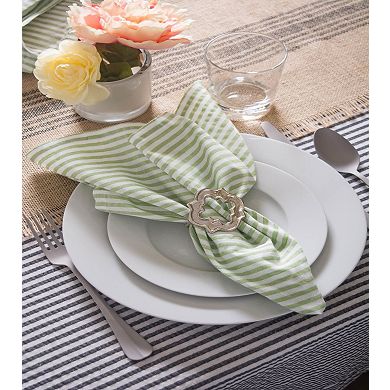Stone Gray Striped Seersucker Round Tablecloth - 70 inches