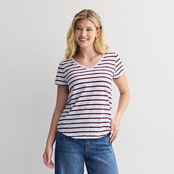 Petite Sonoma Goods For Life® Everyday Short Sleeve V-Neck Tee