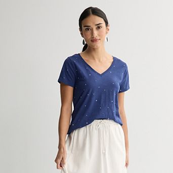 Petite Sonoma Goods For Life® Everyday Short Sleeve V-Neck Tee