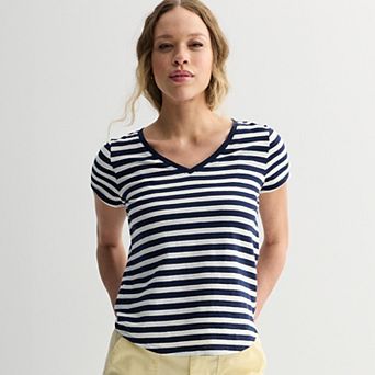Petite Sonoma Goods For Life® Everyday Short Sleeve V-Neck Tee