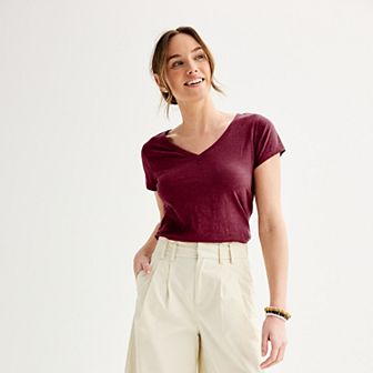 Petite Sonoma Goods For Life® Everyday Short Sleeve V-Neck Tee
