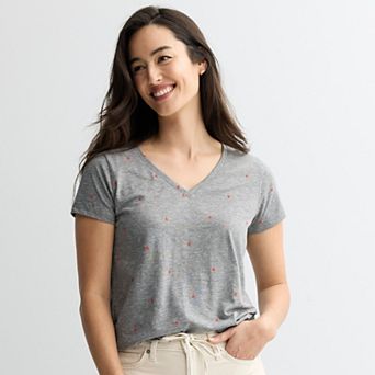 Petite Sonoma Goods For Life® Everyday Short Sleeve V-Neck Tee