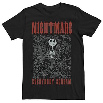 Big & Tall The Nightmare Before Christmas Jack Everybody Scream Graphic Tee
