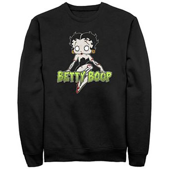 Big & Tall Betty Boop Zombie Graphic Fleece Pullover