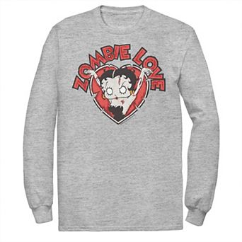Big & Tall Betty Boop Zombie Love Long Sleeve Graphic Tee
