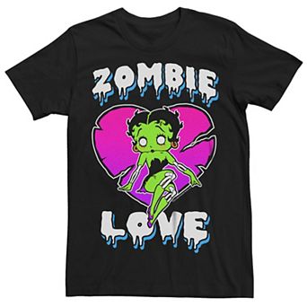 Big & Tall Betty Boop Zombie Love Fluorescent Colors Graphic Tee