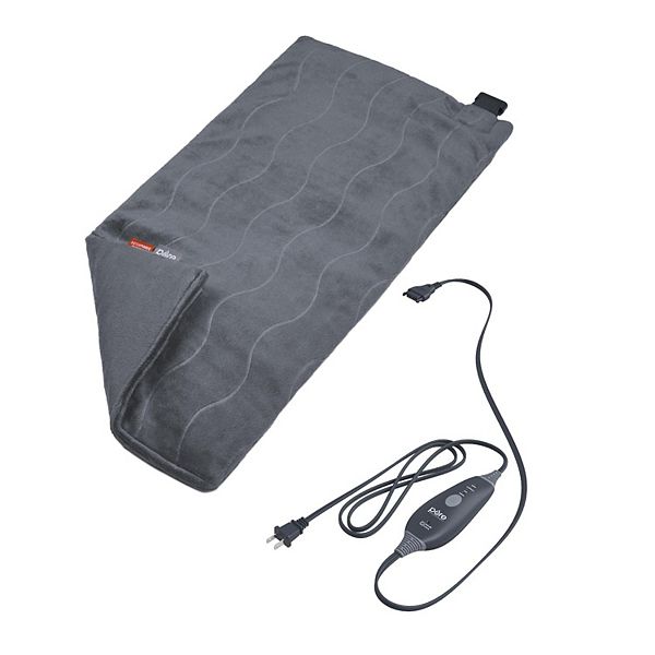 Pure Enrichment Extra-Large Heating Pad with Far Infrared Technology - Gray