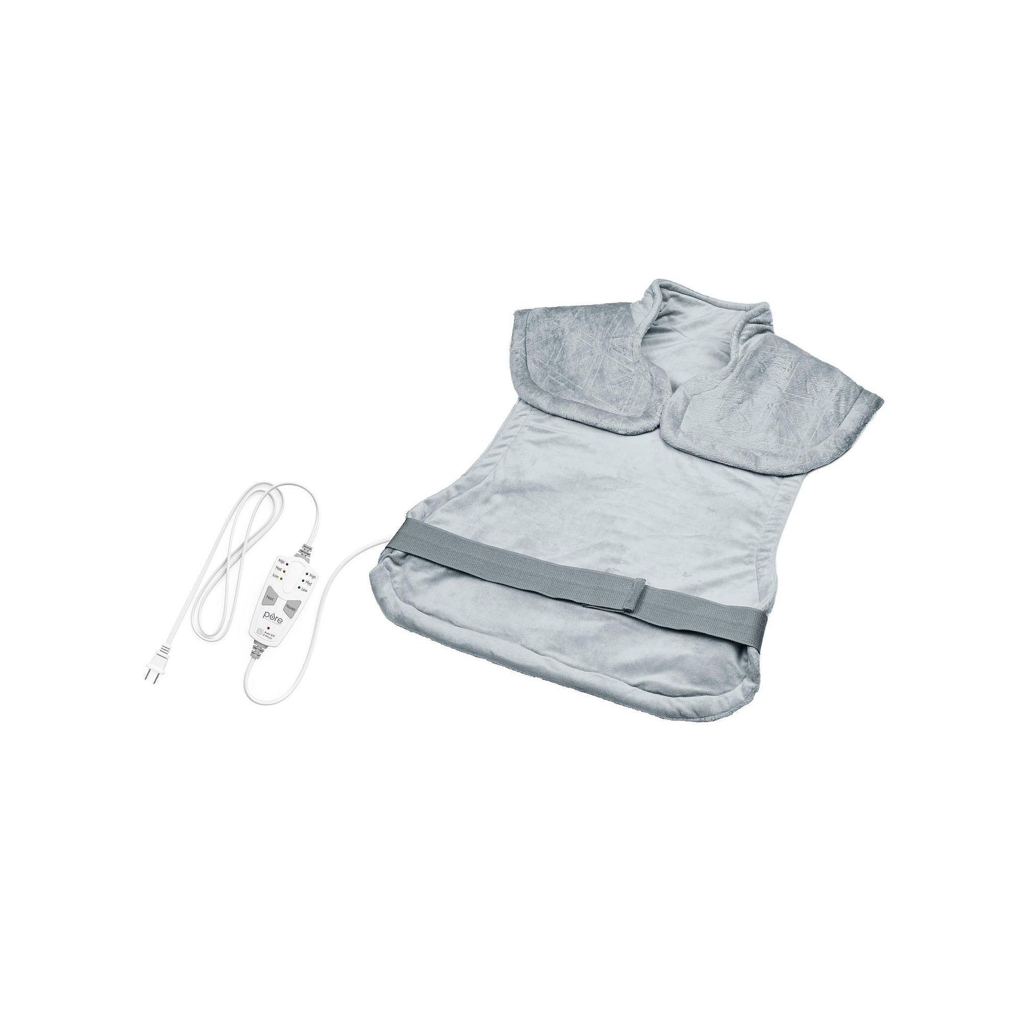 Pure Enrichment WeightedWarmth 3-in-1 Back & Neck Heating Pad, Gray