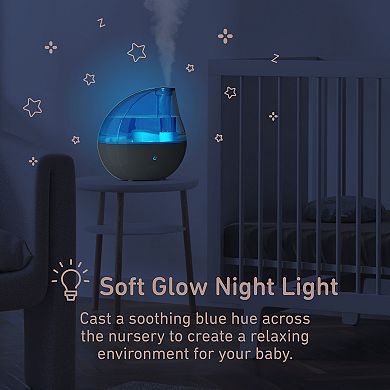 Pure Enrichment PureBaby Ultrasonic Cool Mist Humidifier & Soft Glow Night Light